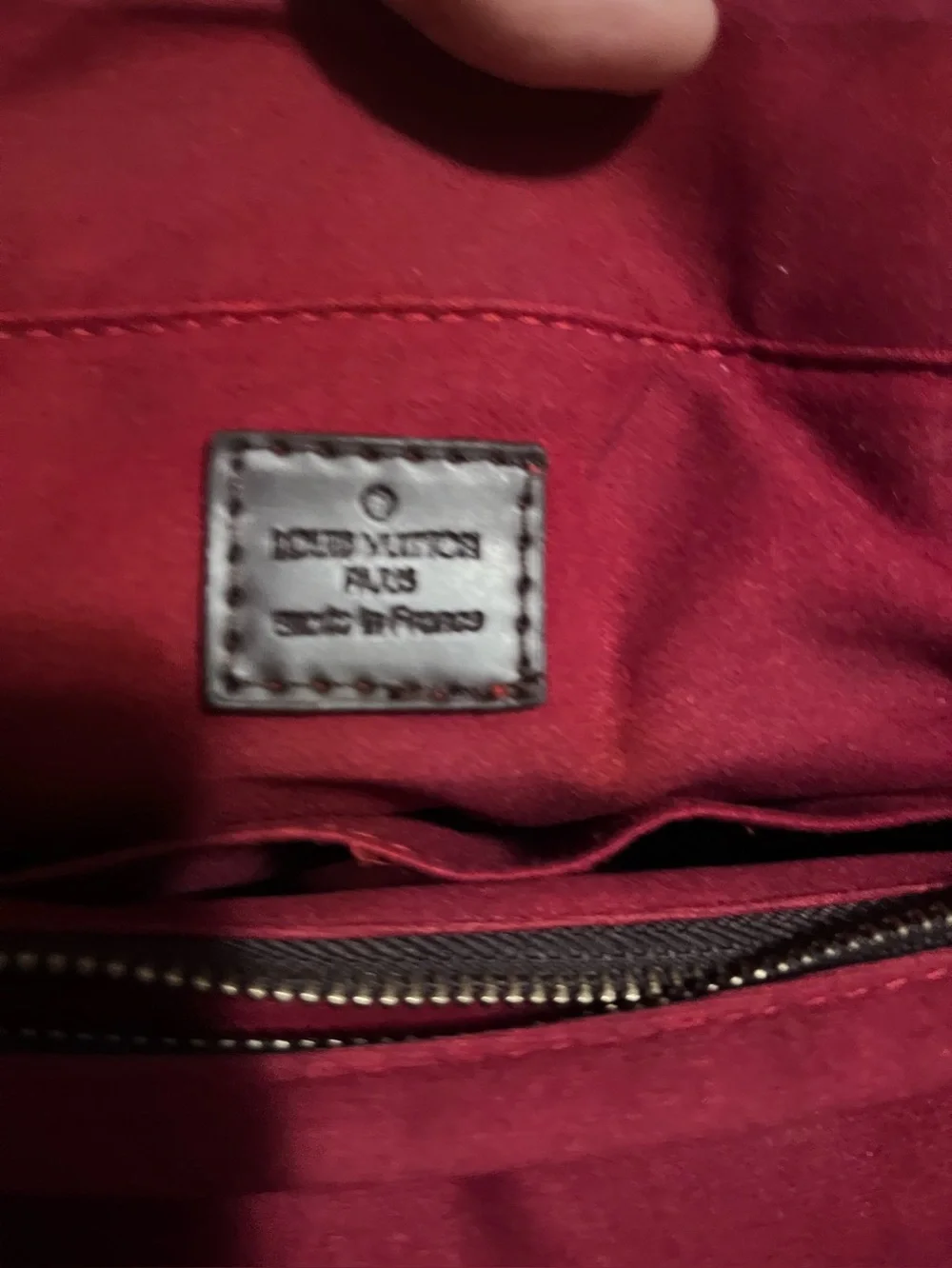 Super nice iconic logo satchel with brown checkered Monogram design